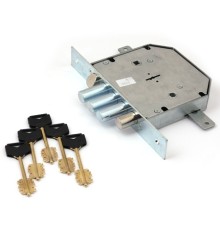 Замок врез. RеХ.3.10 (аналог 1.06.42) 6-ти сувальдный, цинк, 3 стержня Ф 18мм, 5 кл. (левый)