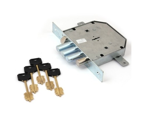 Замок врез. RеХ.3.10 (аналог 1.06.42) 6-ти сувальдный, цинк, 3 стержня Ф 18мм, 5 кл. (левый)