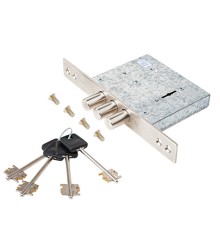 Замок врезной сувальдный Apecs Premier T-57/S8-NI (4 keys, 60mm)