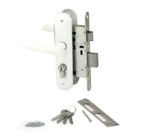 Замок врезной Омега-ЗВ4.2.02 (белый) эконом