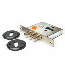 Замок врез. Кремень 1.03.03 никель, под цилиндр-стержни 3 шт. диаметр 12мм