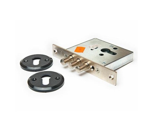 Замок врез. Кремень 1.03.03 никель, под цилиндр-стержни 3 шт. диаметр 12мм