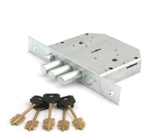 Замок врез. RеХ. 3.9 (аналог 1.06.41) сувальдный, 3 стержня ф18мм, задвижка, защёлка, правосторон.