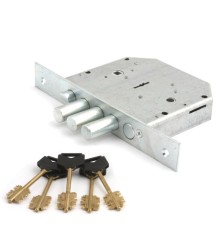 Замок врез. RеХ. 3.9 (аналог 1.06.41) сувальдный, 3 стержня ф18мм, задвижка, защёлка, правосторон.