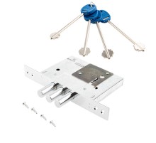 Замок врезной сувальдный KALE KILIT 257L-BS60-CP-L4KEY-(w/o SP, w/o Ros)-PB (75ММ) 257L0000040