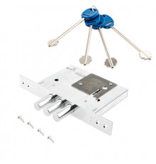 Замок врезной сувальдный KALE KILIT 257L-BS60-CP-L4KEY-(w/o SP, w/o Ros)-PB (75ММ) 257L0000040