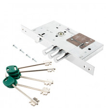 Замок врезной сувальдный KALE KILIT 252RL-85BS60-CP-L5KEY-(w/o SP, w/o Ros)-PB (75ММ) 252RL000027