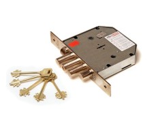 Замок врез. Гранит 1.06.41 никель, сувальдный стержни 3 шт. диаметр 18мм под фалевую ручку и задвиж