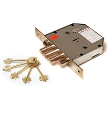 Замок врез. Гранит 1.06.41 никель, сувальдный стержни 3 шт. диаметр 18мм под фалевую ручку и задвиж