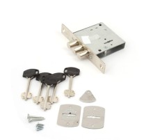 Замок врез. Кремень В-1.04.07 никель, сувальдный- стержни 3шт. диаметр 14мм