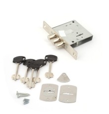 Замок врез. Кремень В-1.04.07 никель, сувальдный- стержни 3шт. диаметр 14мм