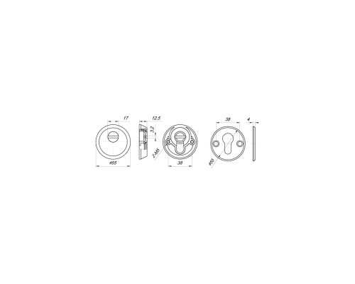 Накладка Punto (Пунто) DEF.SH-al/R-EXT.5513 (A5513) тех упаковка, винт M5x90 CP хром Накладка Punto (Пунто) DEF.SH-al/R-EXT.5513 (A5513) тех упаковка, винт M5x90 CP хром