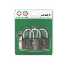 Набор Ajax (Аякс) замков навесных PD-0150 (3 locks+5 keys) blister