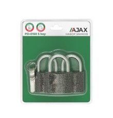 Набор Ajax (Аякс) замков навесных PD-0150 (3 locks+5 keys) blister
