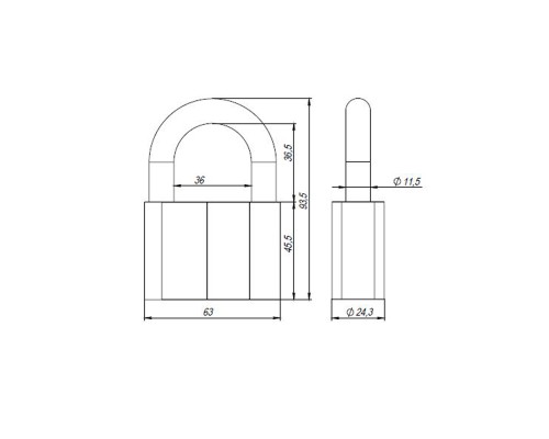Замок Ajax (Аякс) навесной PD-4070 (PD-40-70) 3 fin key /коробка Замок Ajax (Аякс) навесной PD-4070 (PD-40-70) 3 fin key /коробка