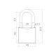 Замок Punto (Пунто) навесной PK-0150 L 3 key англ.ключ.