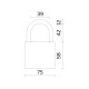 Замок Fuaro (Фуаро) навесной PL-PROTEC-0275 3key (PL-02-75) англ. /блистер