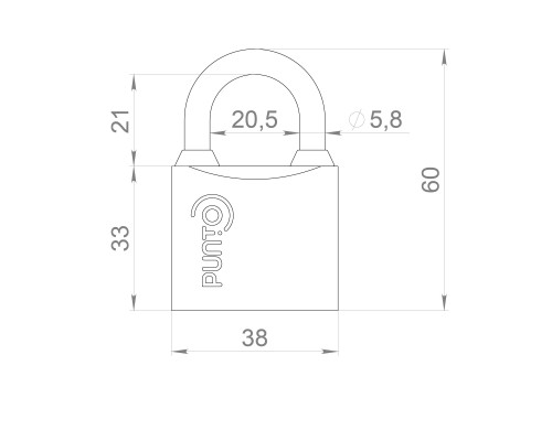 Замок Punto (Пунто) навесной PK-0138 3 key англ.ключ. Замок Punto (Пунто) навесной PK-0138 3 key англ.ключ.