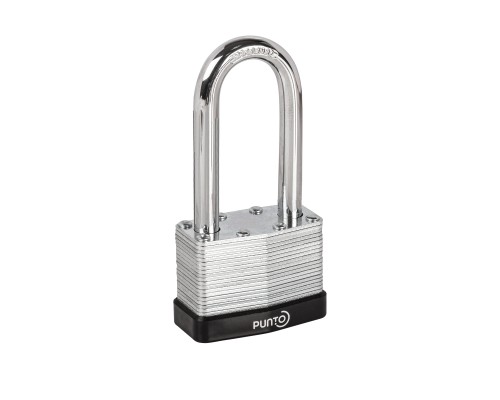 Замок Punto (Пунто) навесной PK-6550L 3 key англ. длиная дужка Замок Punto (Пунто) навесной PK-6550L 3 key англ. длиная дужка