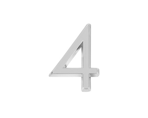 Цифра Fuaro (Фуаро) 4 самоклеящаяся ABS (50х37) (FUARO) CP хром Цифра Fuaro (Фуаро) 4 самоклеящаяся ABS (50х37) (FUARO) CP хром