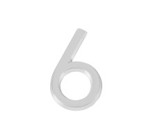 Цифра Fuaro (Фуаро) 6 самоклеящаяся ABS (50х37) (FUARO) CP хром