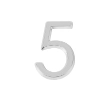 Цифра Fuaro (Фуаро) 5 самоклеящаяся ABS (50х37) (FUARO) CP хром