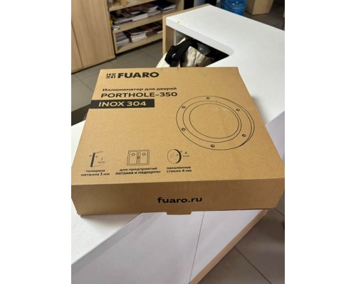 Иллюминатор Fuaro (Фуаро) для дверей PORTHOLE-350 INOX 304, диаметр 350 мм