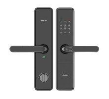 Замок врезной электронный к с ручкой Kaadas S500-5W с отпечатком пальца, с WiFi, черный