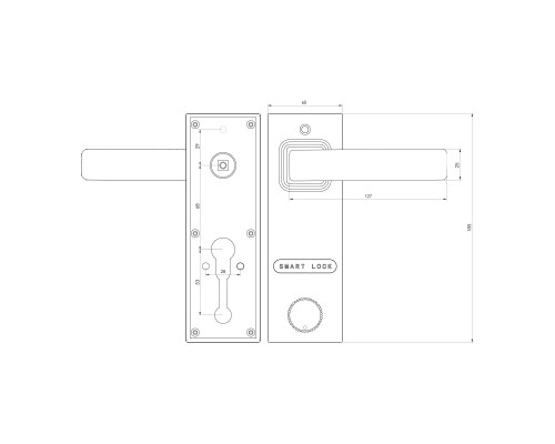 Электронный замок Sanyo D600 Usmart Go DM70 с WiFi, с видеодомофоном, черный Электронный замок Sanyo D600 Usmart Go DM70 с WiFi, с видеодомофоном, черный