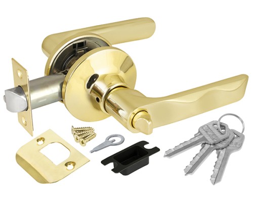 Ручка Fuaro (Фуаро) защелка DK624/BL PB-ET (624/BL PB-E) (кл/фик.) золото Ручка Fuaro (Фуаро) защелка DK624/BL PB-ET (624/BL PB-E) (кл/фик.) золото