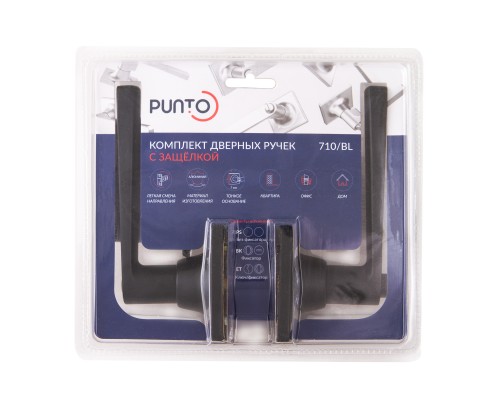 Ручка Punto (Пунто) защелка DK710/BL BL-BK (фик.) черный Ручка Punto (Пунто) защелка DK710/BL BL-BK (фик.) черный