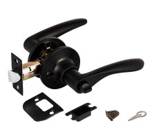 Ручка Fuaro (Фуаро) защелка DK620/BL BL-BK (620/BL BL-B) (фик.) черный