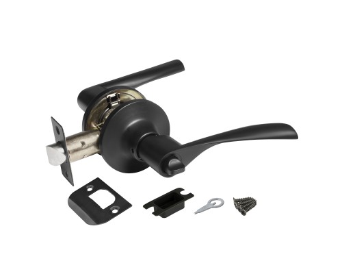 Ручка Ajax (Аякс) защелка DK610 BL-BK (6010 BL-B) (фик.) черный Ручка Ajax (Аякс) защелка DK610 BL-BK (6010 BL-B) (фик.) черный