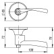 Ручка Ajax (Аякс) защелка DK610 CP-ET (6010 CP-E) (кл./фик.) хром