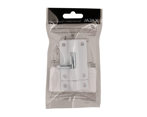 Шпингалет Ajax (Аякс) мебельный металлический SPD60х30 WH белый