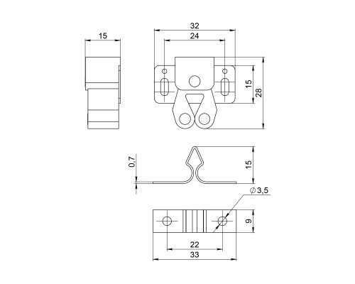 Защелка Ajax (Аякс) роликовая металлическая ZLR32х26 GP золото