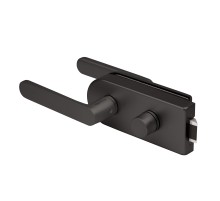 Комплект: замок+ручка Armadillo (Армадилло) для стеклянной двери Space.GL.LWC BL черный