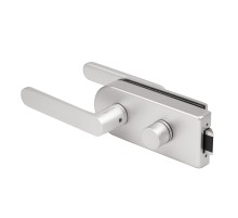 Комплект: замок+ручка Armadillo (Армадилло) для стеклянной двери Space.GL.LWC AL алюминий