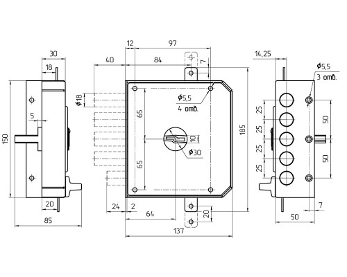 Замок Mettem (Меттэм) накладной ЗН4 032.1.1 (правый), 5 кл. Замок Mettem (Меттэм) накладной ЗН4 032.1.1 (правый), 5 кл.