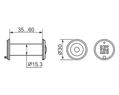 VIEWER Fuaro (Фуаро) 1 DVZ 35x60/16 (оптика пластик, угол обзора 200) GP Золото VIEWER Fuaro (Фуаро) 1 DVZ 35x60/16 (оптика пластик, угол обзора 200) GP Золото