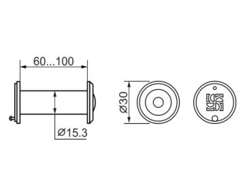 VIEWER Fuaro (Фуаро) 2 DVZ 60x100/16 (оптика пластик, угол обзора 200) GP Золото VIEWER Fuaro (Фуаро) 2 DVZ 60x100/16 (оптика пластик, угол обзора 200) GP Золото