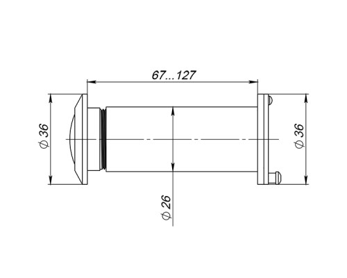 VIEWER Fuaro (Фуаро) 5 DVZ 70x125/25 (оптика пластик, угол обзора 200) CP Хром VIEWER Fuaro (Фуаро) 5 DVZ 70x125/25 (оптика пластик, угол обзора 200) CP Хром