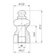 Колпачок DECORATIVE Armadillo (Армадилло) для универсальной петли OPTIMUM SG Мат. золото (2 шт.)