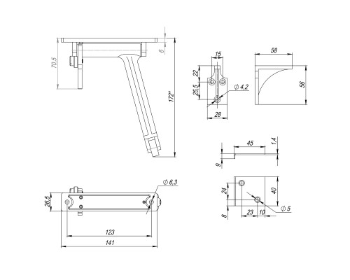 Координатор Fuaro (Фуаро) закрывания двустворчатых дверей DC-1002 INOX 304 (от 40 до 200 кг) Координатор Fuaro (Фуаро) закрывания двустворчатых дверей DC-1002 INOX 304 (от 40 до 200 кг)