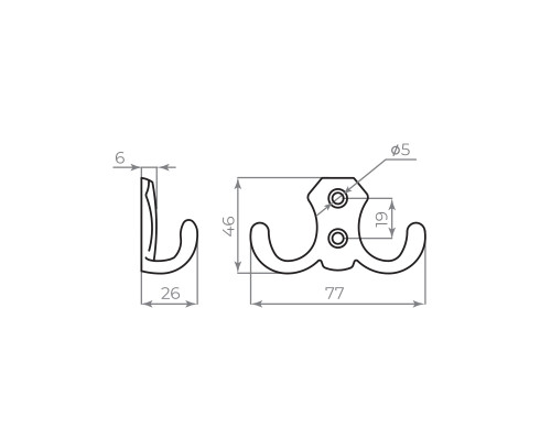 Крючок Ajax (Аякс) настенный MB-K-002 PB золото Крючок Ajax (Аякс) настенный MB-K-002 PB золото