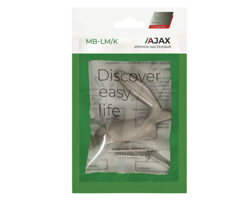 Крючок Ajax (Аякс) настенный MB-LM/K-001 SN матовый никель Крючок Ajax (Аякс) настенный MB-LM/K-001 SN матовый никель