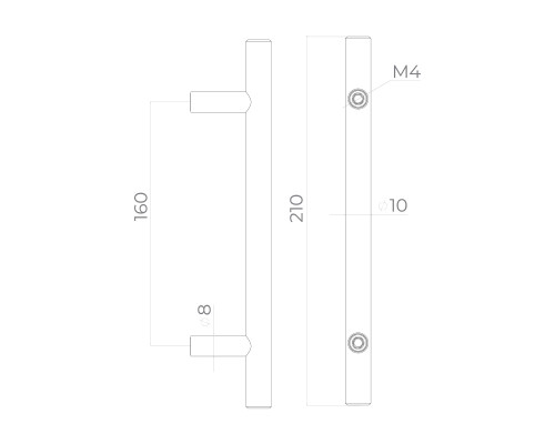 Ручка-скоба Ajax (Аякс) мебельная MB-H-005-160 мм SS нерж. Ручка-скоба Ajax (Аякс) мебельная MB-H-005-160 мм SS нерж.