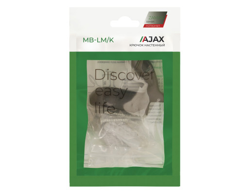 Крючок Ajax (Аякс) настенный MB-LM/K-001 BL черный Крючок Ajax (Аякс) настенный MB-LM/K-001 BL черный