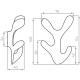 Крючок Ajax (Аякс) настенный MB-LM/K-005 SG матовое золото