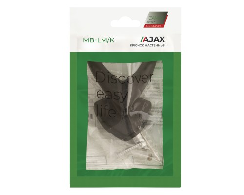 Крючок Ajax (Аякс) настенный MB-LM/K-003 BL черный Крючок Ajax (Аякс) настенный MB-LM/K-003 BL черный